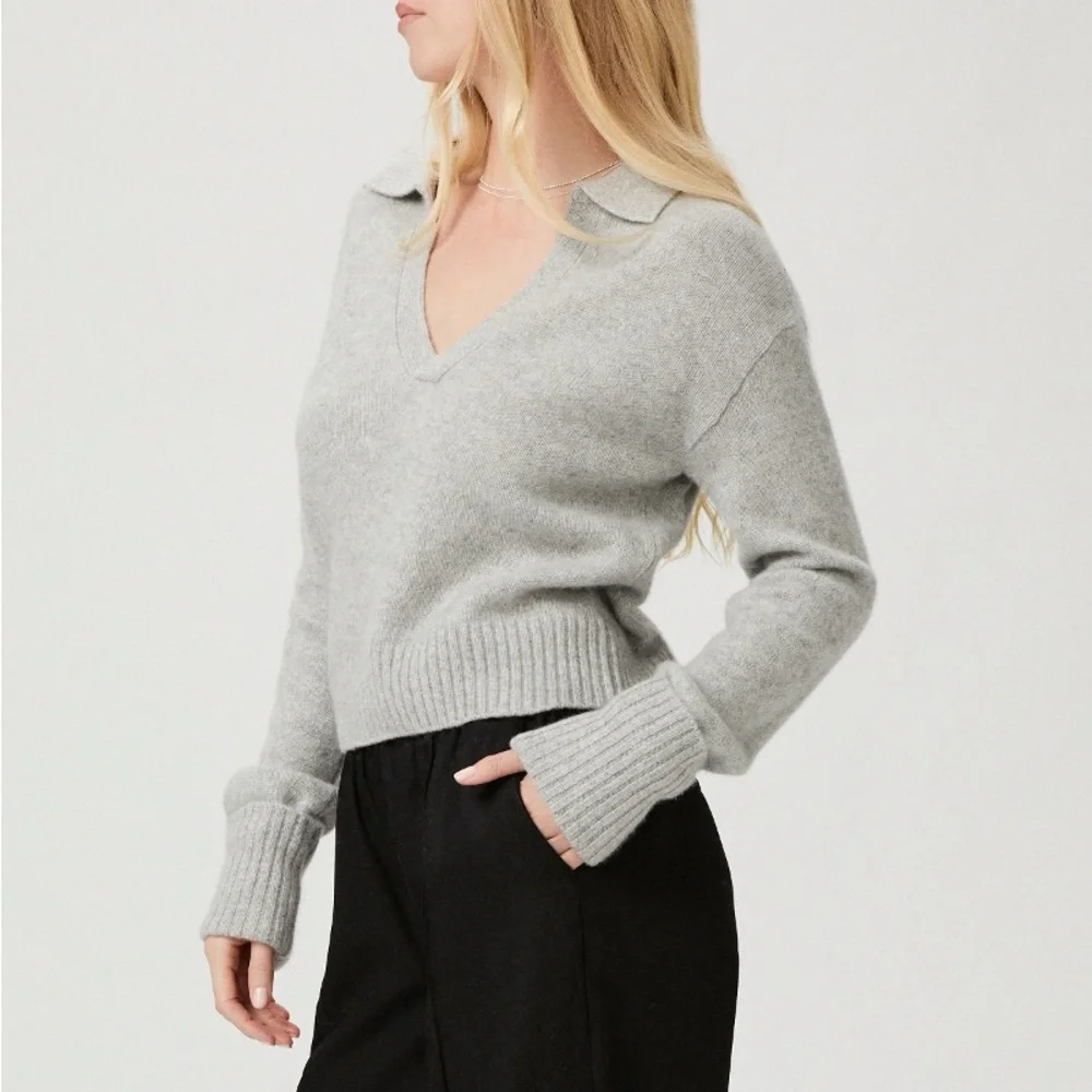 Paige Maxie Sweater - Heather Grey Cashmere - Picture 8 of 16